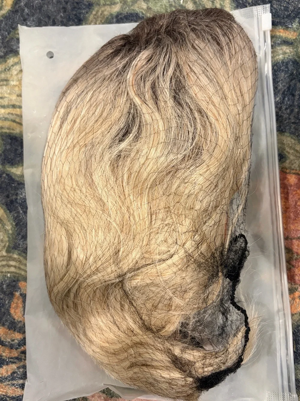 NWT Lace Front Ash Blonde with Brown Roots 14” Wavy Wig